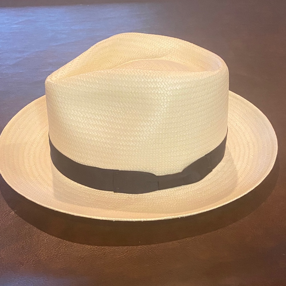 Stetson Light Straw Fedora Hat - Ivory - Picture 7 of 16